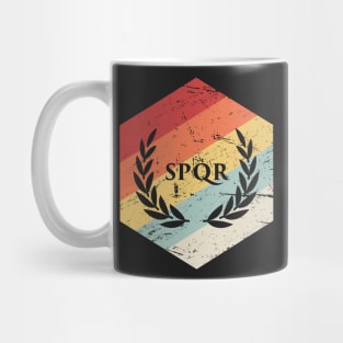 Retro Roman Empire SPQR Icon Mug